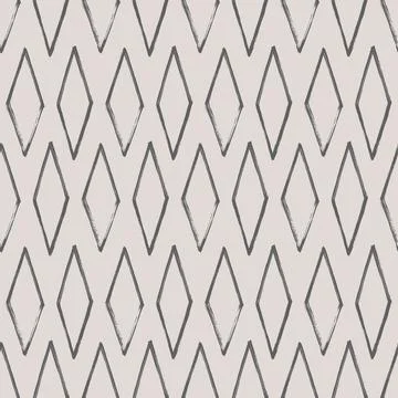Argyle pattern from brush strokes. Vector diamond background. Seamless ornament Stock Illustration