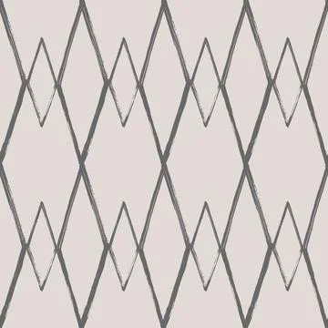 Argyle pattern from brush strokes. Vector diamond background. Seamless ornament Stock Illustration