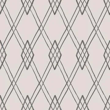 Argyle pattern from brush strokes. Vector diamond background. Seamless ornament Stock Illustration