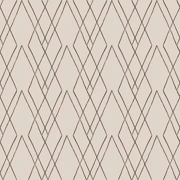 Argyle pattern from brush strokes. Vector diamond background. Stock Illustration