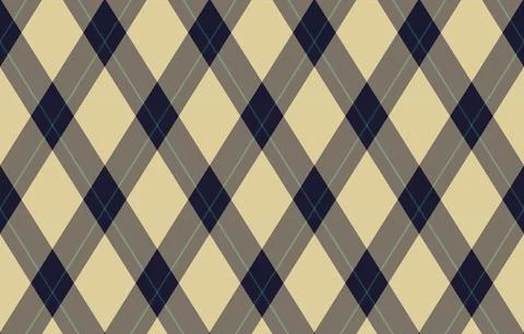 Argyle pattern of geometric rhombus. Harlequin check wallpaper design. Clas.. Stock Illustration