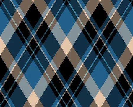 Argyle pattern of geometric rhombus. Harlequin check wallpaper design. Clas.. 库存插图