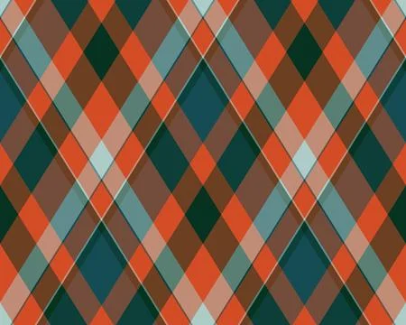 Argyle pattern of geometric rhombus. Harlequin check wallpaper design. Clas.. Stock Illustration