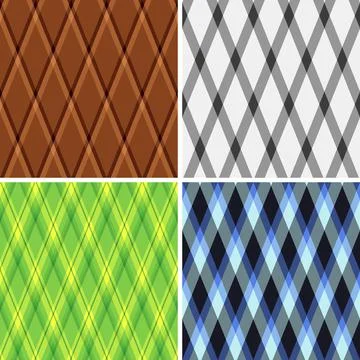 Argyle pattern set created for cozy interiors and family traditions. Vector p 库存插图