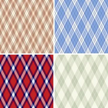 Argyle pattern set ideal for modern background designs and digital wallpapers 스톡 일러스트