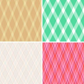 Argyle pattern set for modern digital wallpaper and background use. Seamles v Stock Illustration