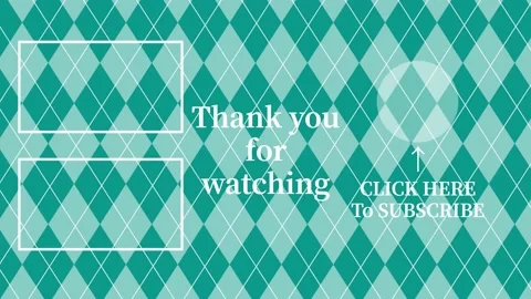 Argyle pattern YouTube end card ending screen motion graphics 库存影片 167723684