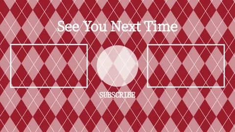 Argyle pattern YouTube end card ending screen motion graphics 库存影片 167723735