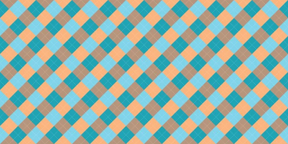 Argyle plaid seamless pattern pastel background graphic illustration. Stock Illustration