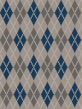 Argyle print. Seamless knitted pattern with rhombuses 스톡 일러스트
