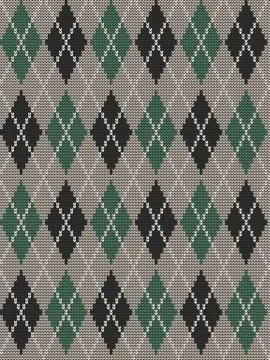 Argyle print. Seamless knitted pattern with rhombuses Stock Illustration