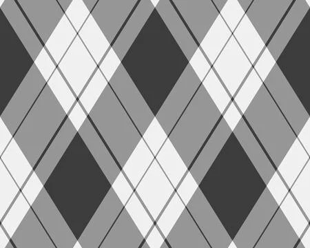 Argyle seamless pattern of geometric rhombus. Harlequin check wallpaper desig Stock Illustration