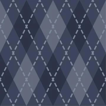 Argyle seamless pattern. Geometric vector rhombus ornament Stock Illustration