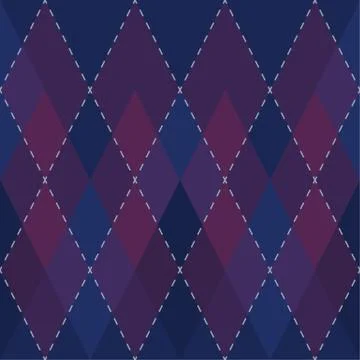 Argyle seamless pattern. Geometric vector rhombus ornament Stock Illustration