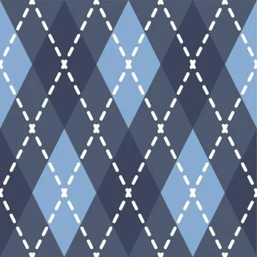 Argyle seamless pattern. Geometric vector rhombus ornament Stock Illustration