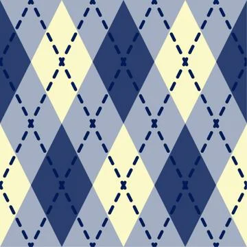 Argyle seamless pattern. Geometric vector rhombus ornament Stock Illustration