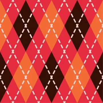 Argyle seamless pattern. Geometric vector rhombus ornament Stock Illustration