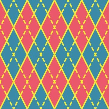 Argyle seamless pattern. Geometric vector rhombus ornament Stock Illustration
