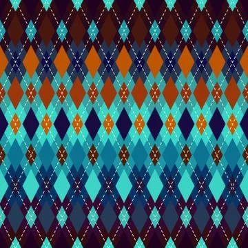 Argyle seamless vector pattern background. Pattern of a rhombuses. 스톡 일러스트