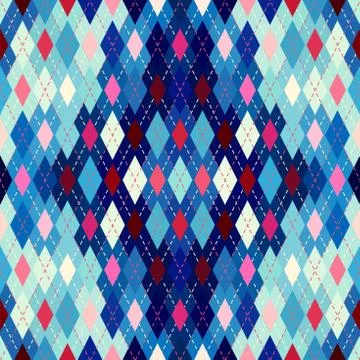 Argyle seamless vector pattern background. Pattern of a rhombuses. Stock Illustration