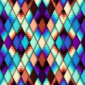 Argyle seamless vector pattern background. Pattern of a rhombuses. Stock Illustration