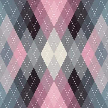 Argyle seamless vector pattern background. Pattern of a rhombuses. Illustrazione stock