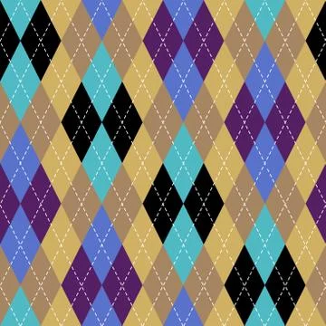 Argyle seamless vector pattern background. Pattern of a rhombuses. Stock Illustration