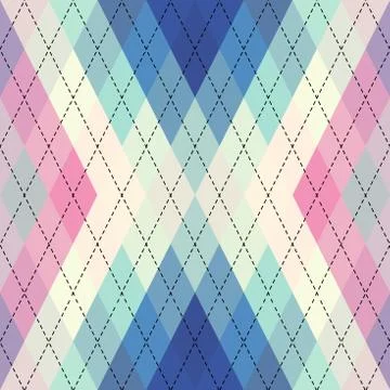 Argyle seamless vector pattern background. Pattern of a rhombuses. Stock Illustration