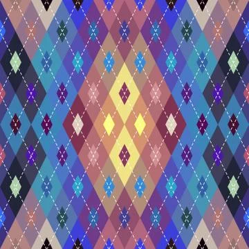 Argyle seamless vector pattern background. Pattern of a rhombuses. Stock Illustration