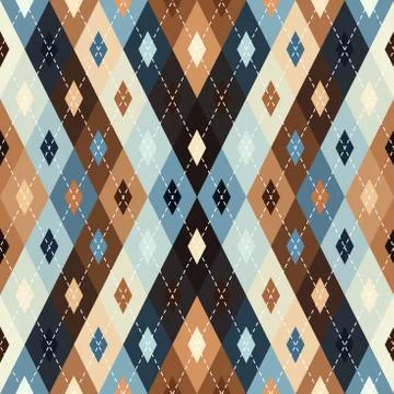 Argyle seamless vector pattern background. Pattern of a rhombuses. Stock Illustration