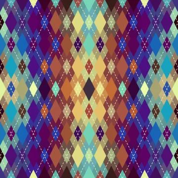 Argyle seamless vector pattern background. Pattern of a rhombuses. 스톡 일러스트