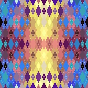 Argyle seamless vector pattern background. Pattern of a rhombuses. Illustrazione stock
