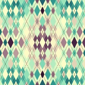 Argyle seamless vector pattern background. Pattern of a rhombuses. Stock Illustration