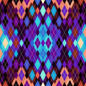 Argyle seamless vector pattern background. Pattern of a rhombuses. Stock Illustration