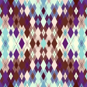 Argyle seamless vector pattern background. Pattern of a rhombuses. 스톡 일러스트
