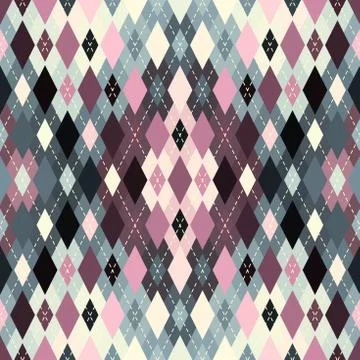Argyle seamless vector pattern background. Pattern of a rhombuses. Stock Illustration