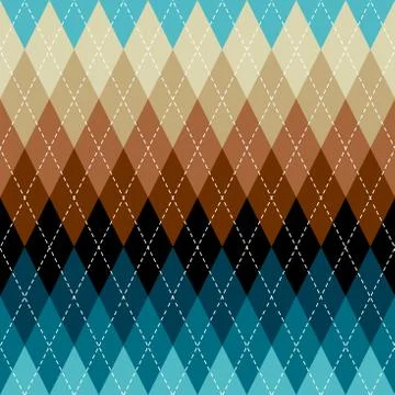Argyle seamless vector pattern background. Pattern of a rhombuses. Stock Illustration