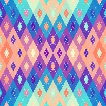 Argyle seamless vector pattern background. Pattern of a rhombuses. Stock Illustration
