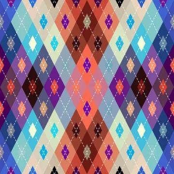 Argyle seamless vector pattern background. Pattern of a rhombuses. Stock Illustration