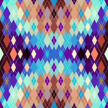 Argyle seamless vector pattern background. Pattern of a rhombuses. Stock Illustration