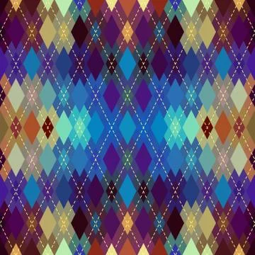 Argyle seamless vector pattern background. Pattern of a rhombuses. Illustrazione stock