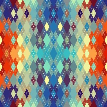 Argyle seamless vector pattern background. Pattern of a rhombuses. Stock Illustration