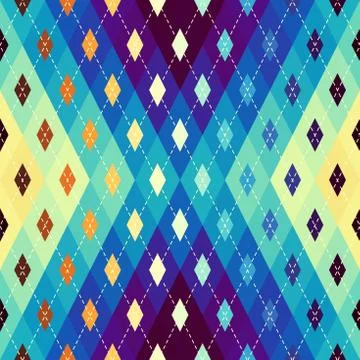 Argyle seamless vector pattern background. Pattern of a rhombuses. 스톡 일러스트