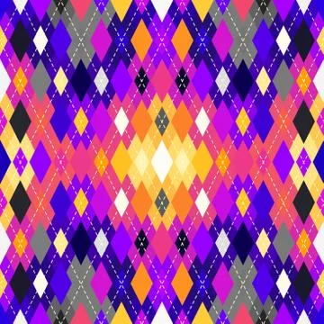 Argyle seamless vector pattern background. Pattern of a rhombuses. 스톡 일러스트
