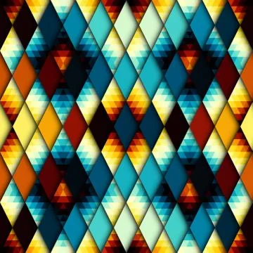 Argyle seamless vector pattern background. Pattern of a rhombuses. Stock Illustration