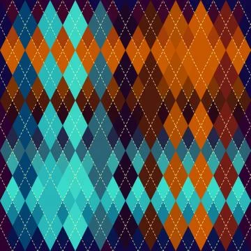 Argyle seamless vector pattern background. Pattern of a rhombuses. 스톡 일러스트