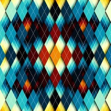 Argyle seamless vector pattern background. Pattern of a rhombuses. 스톡 일러스트