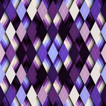 Argyle seamless vector pattern background. Pattern of a rhombuses. Illustrazione stock