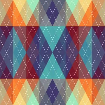 Argyle seamless vector pattern background. Pattern of a rhombuses. Illustrazione stock