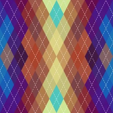 Argyle seamless vector pattern background. Pattern of a rhombuses. Stock Illustration